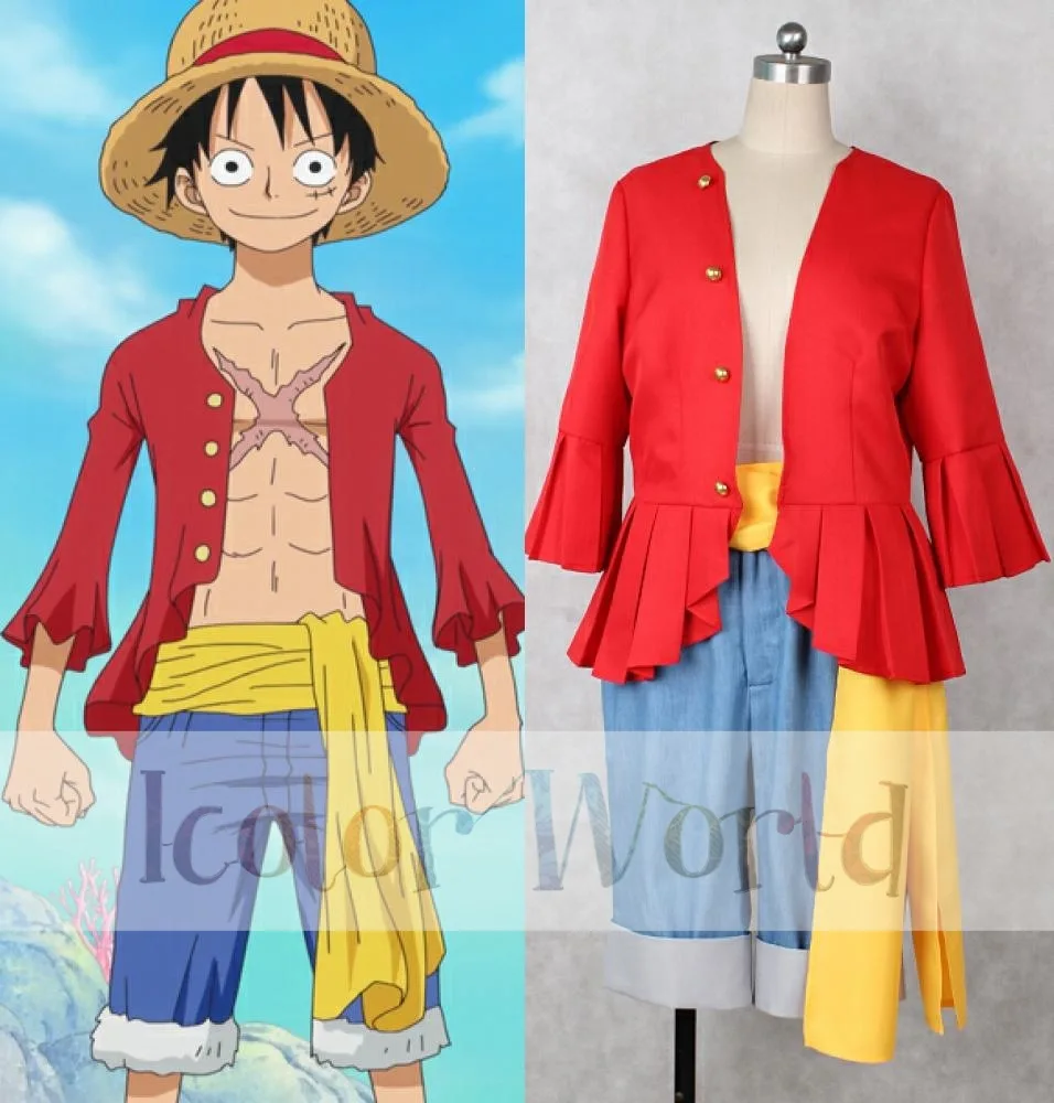 One Piece Monkey D. Luffy Suit Cosplay Costume Halloween Costumein