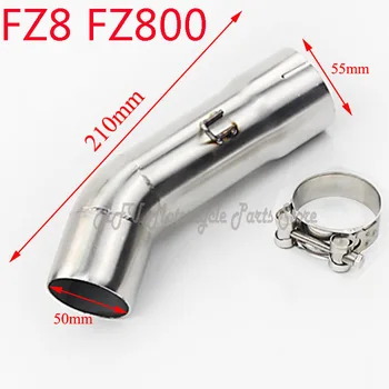 

Slip on FZ8 muffler Motorcycle Exhaust Connect Middle Link mid Tube Pipe For Yamaha FZ8 FZ800
