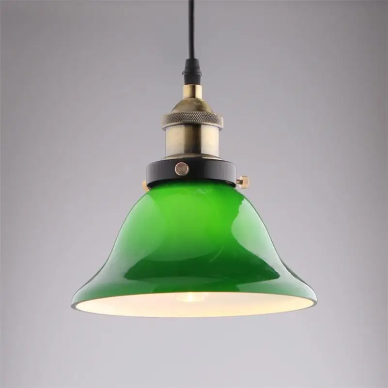 Nordic Vintage Pendant Lights USA Bar Cafe Retro Emerald Glass Hanging