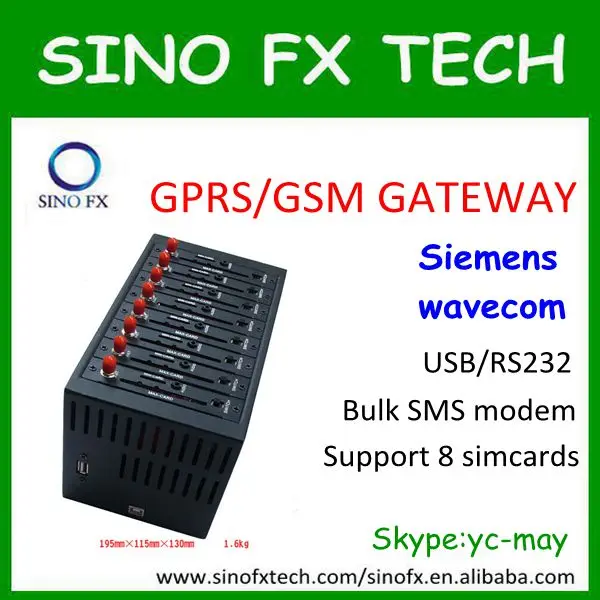 

GPRS modem pool original MC56 module 8ports GPRS gateway Quad band