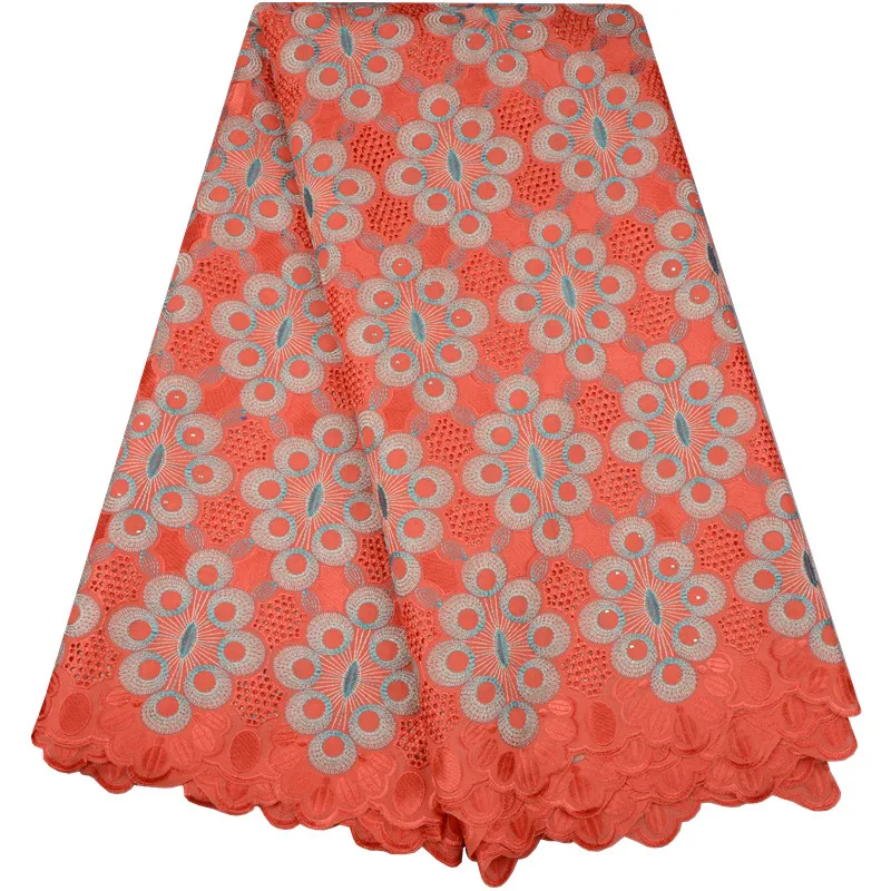

African Voile Lace With Embroidery Women Dress African Swiss Lace Fabric A983