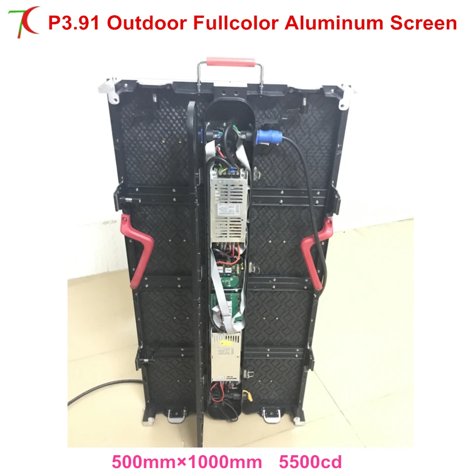 

Asynchronous control P3.91 outdoor waterproof 500*1000mm die-casting aluminum equipment cabinet led screen , SMD,16scan