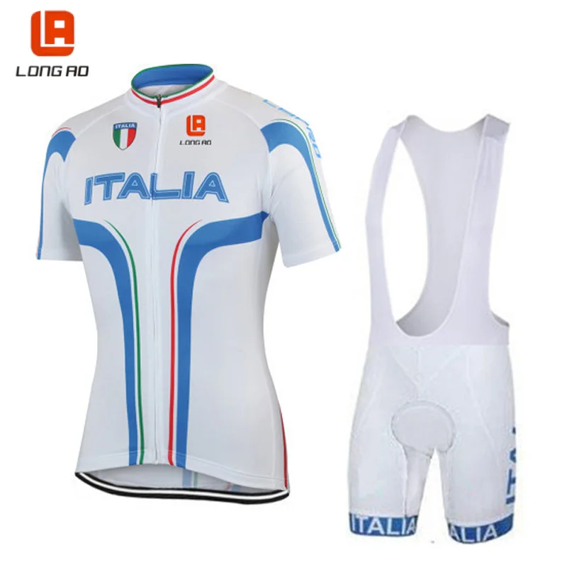 

LONG AO Brand Men& Italy Cycling Jersey Set Ropa De Camisa Ciclismo Short Sleeve Bike Clothing Sport Jerseys Cycling Set
