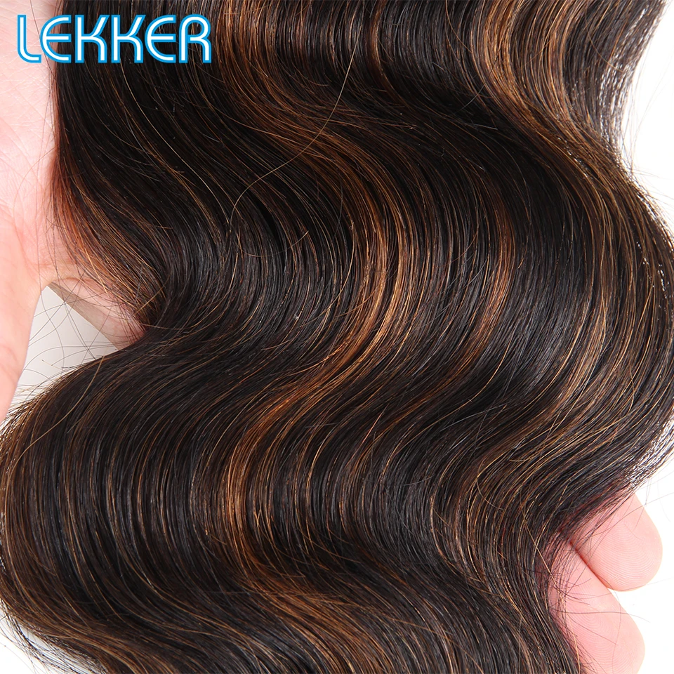Lekker пре-Цвет ed индийские пучки волос человеческие волнистые волосы, для придания объема пучки коричневый блонд пианино Цвет P1B/30 P4/30 P4/27 P6/27 по доступной цене