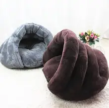 HERMOSO Gato cama para perro pequeño cachorro sofá de Caseta de perros de lana Polar Material de cama para mascotas gato de Casa saco de dormir de gato cálido nido