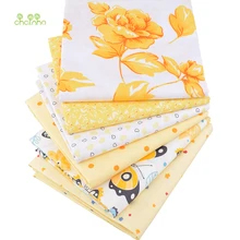 Chainho, желтая Цветочная серия, саржевая хлопковая ткань с принтом, Лоскутная Ткань, сделай сам шитье и материал для стеганых изделий для ребенка и ребенка, полуметра