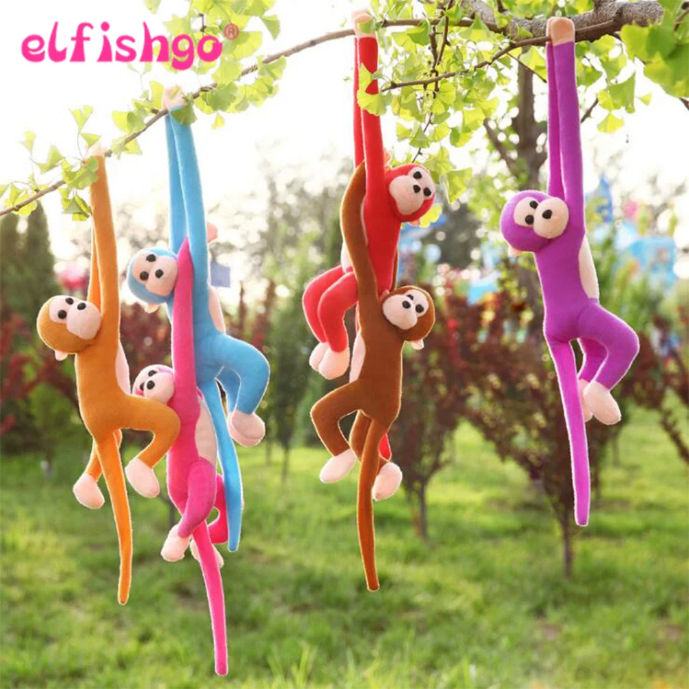 

60CM Kawaii Long Arm Tail Monkey Stuffed Doll Plush Toys Curtains Baby Sleeping Appease Animal Doll Birthday Gifts