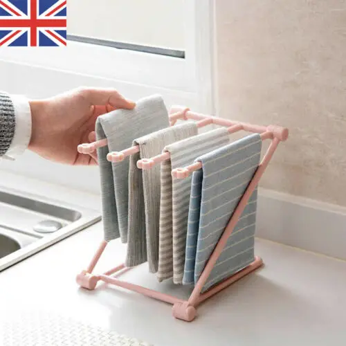 

Dish Cloths Rack Shelf Sponge Holder Home Kitchen Clip Rag Storage Stand Rack X
