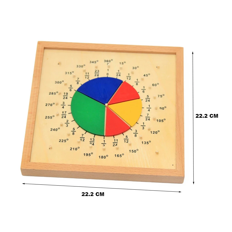 Baby Toys Circular Mathematics Fraction Division Teaching Aids Montessori Board Wooden Toys Child Educational Gift Math Toy