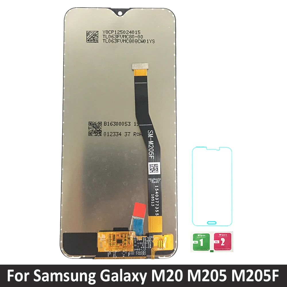 

6.3" LCD For Samsung Galaxy M20 M205 M205F SM-M205F/DS LCD Display Touch Screen Digitizer Assembly Replacement M20 M205 LCD