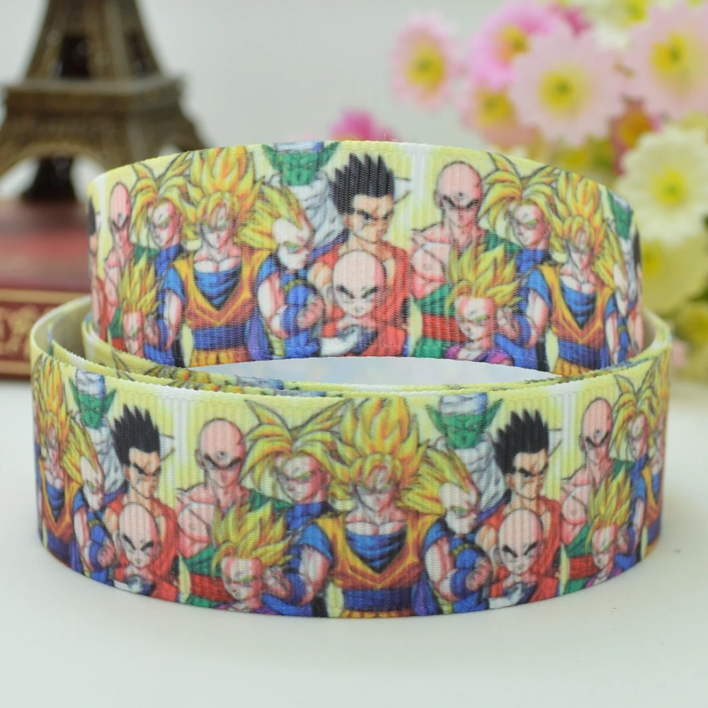 DUWES 7/8 &quot22 мм 2 5 10 50 ярдов Сон Гоку мультфильм печатных grosgrain ленты волос лук DIY