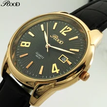 Luxe Top Marque Montres Hommes Mode Quartz Montre Classique Or Date Cuir Imperméable Homme Montre-Bracelet Relogio Masculino