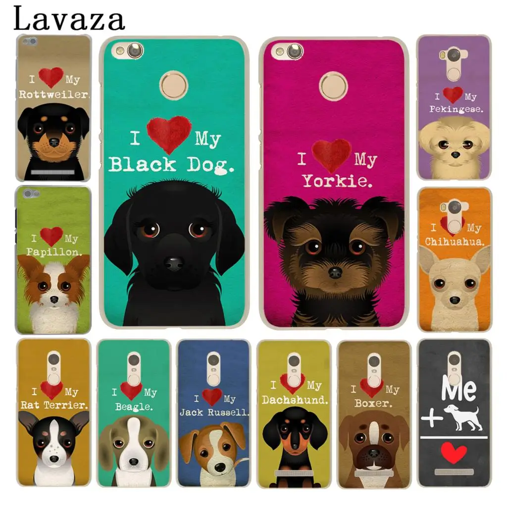 

Lavaza I Love My Dog Yorkie Papillon Hard Phone Case for Xiaomi Redmi k20 7A 6A 4A Note 7 5 6 Pro 4 4X Plus Cover