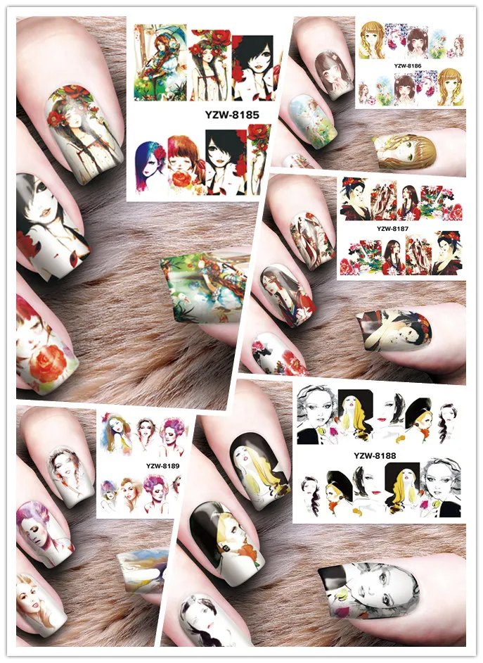 

2018 new style, Japanese Anime Nail Sticker DIY Watermark Nail Sticker, Nail Decoration ,YZ-81