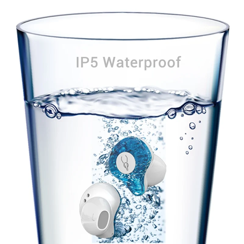 Professional Twins Mini 3D Stereo Sound Bluetooth Earphone Invisible True Wireless Waterproof Sport Earbuds with Power bank