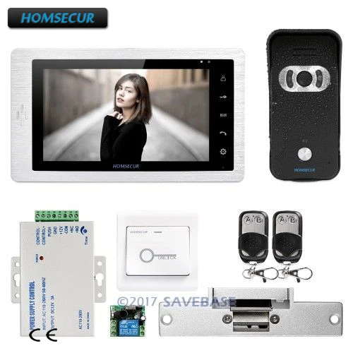 HOMSECUR 7\ Wired 1C1M Video&Audio Smart Doorbell+Black Camera for House/Flat HOMSECUR 7\ Wired 1C1M Video&Audio Smart Doorbell+Black Camera for House/Flat