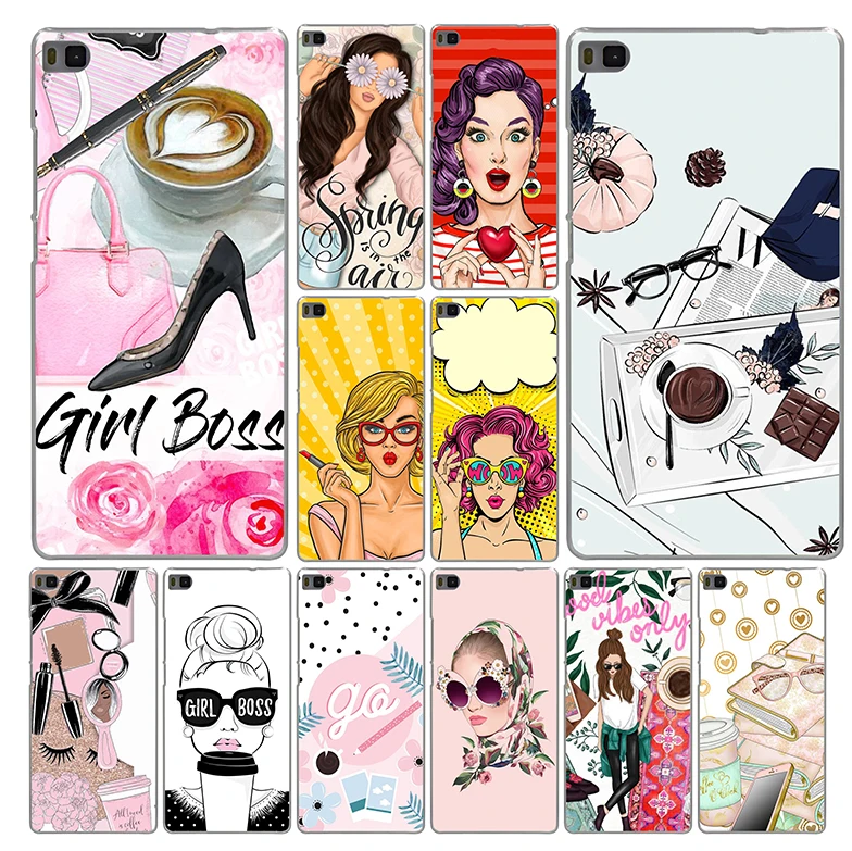 Lavaza и надписью Girl Boss Кофе чехол для телефона huawei Коврики 30 20 10 Pro Y9 Y7 Y5 Y6 Prime 2018 2017 II