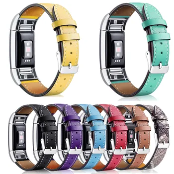 

Replacement Band For Fitbit Charge 2 Leather Straps Smart Fitness Watch Band With Stainless Frame for Fitbit Charge 2