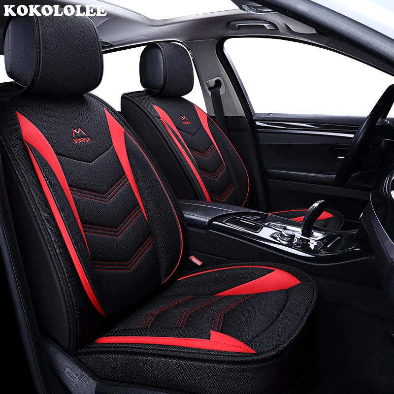 

kokololee flax car sear covers for hyundai solaris hyundai getz Elantra Tucson veloster creta i20 i30 ix35 i40 Auto accessories
