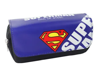 

DC Marvel Comics Superman Pen Pencil Bag Purse Avengers Alliance Iron Man Batman Captain America Deadpool Cosmetic Bags Cases