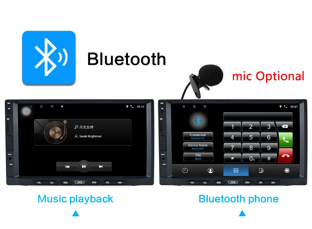 Discount Android 8.1 car multimedia player IPS display built-in navigation WIFI BT 8 core RAM4G / ROM32G or 2G + 16G car radio 2 DIN 2