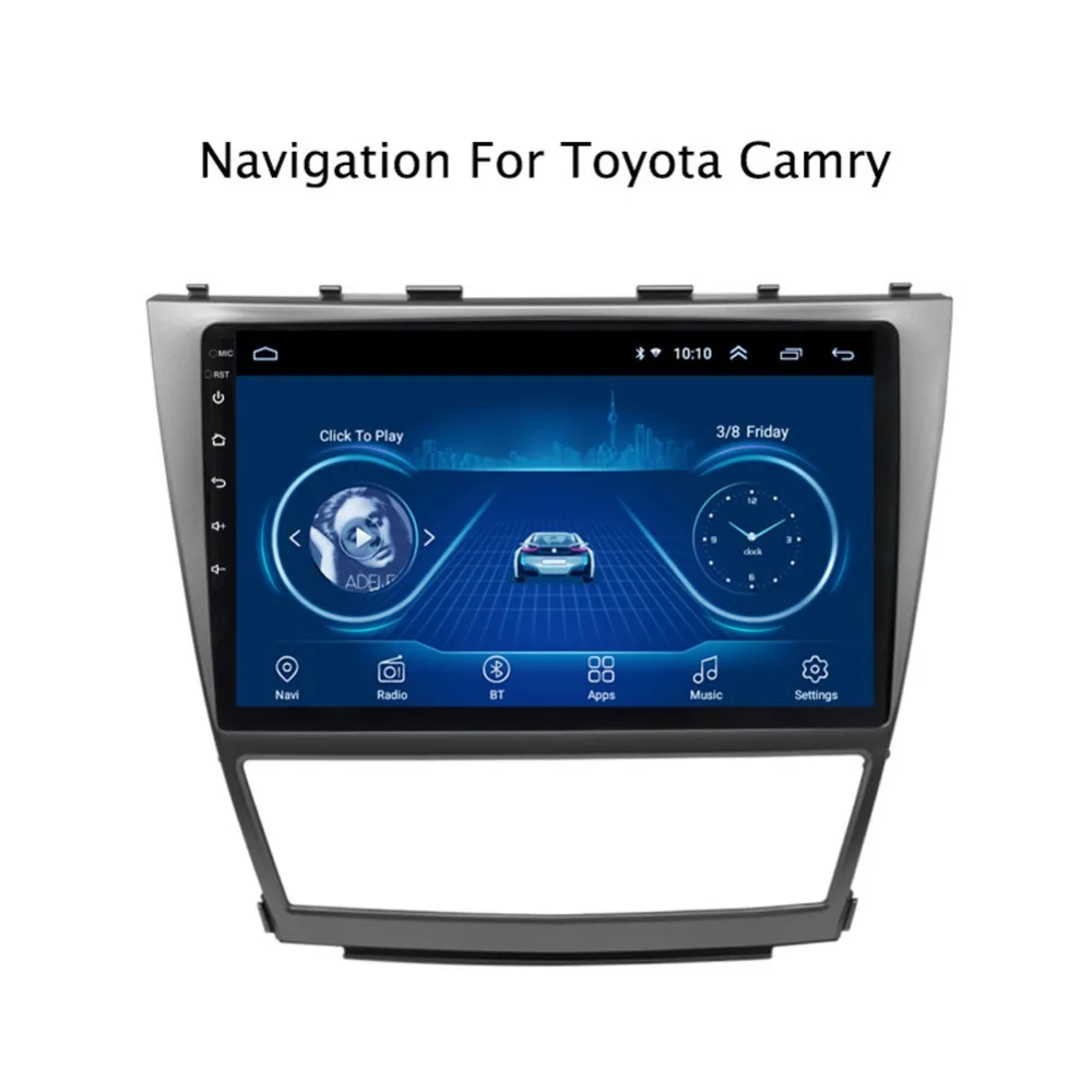 Best Super Slim Touch Screen Android 8.1 GPS Navigation for toyota Camry 2010 10.1inch  headunit tablets Stereo Multimedia Bluetooth 0