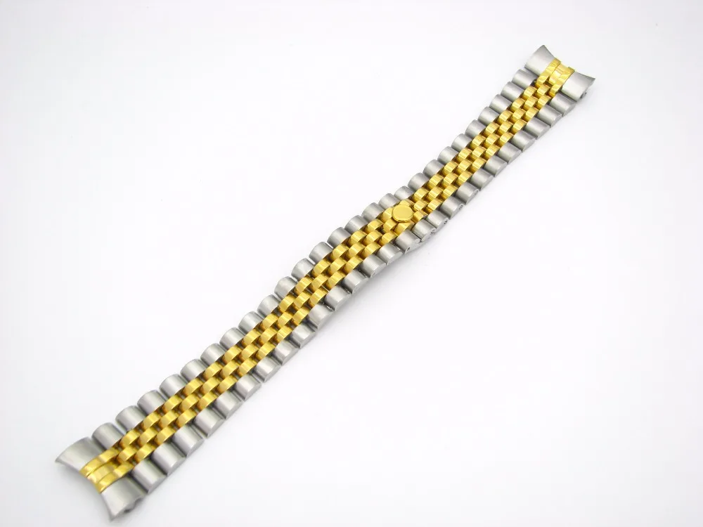 CARLYWET 20mm 316L Stainless Steel Jubilee Silver TwoTone Gold Wrist