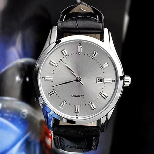 

2018 New Hot 2015 New Men's watch Vintage Date Calendar Dial Faux Leather Business Analog Quartz Wrist Watch 6T3D C2K5W