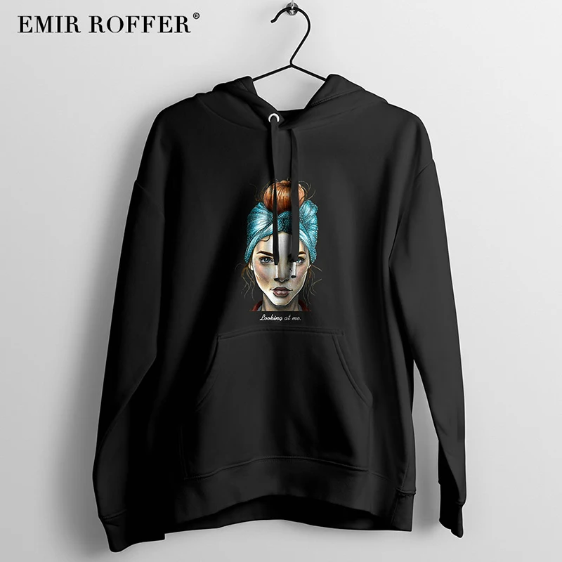 EMIR ROFFER 2018 Fashion Streetwear Harajuku Hoodies Women's Sweatshirt Oversized Hooded Warm Ladies Winter Clothing  (8)