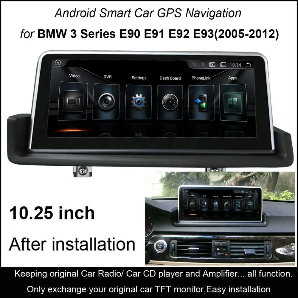 Flash Deal 10.25"Touch Android Car Multimedia Player for BMW 3 Series E90 E91 E92 E93(2005-2012) Left Wheel 0