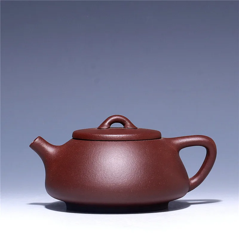 220ml Stone scoop ceramic teapot Yixing Zisha tea pot raw ore purple