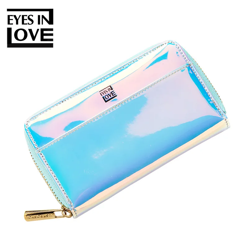 EYESINLOVE Новинка 2018 лазерный голографический кошелек Женский Дамский клатч женские