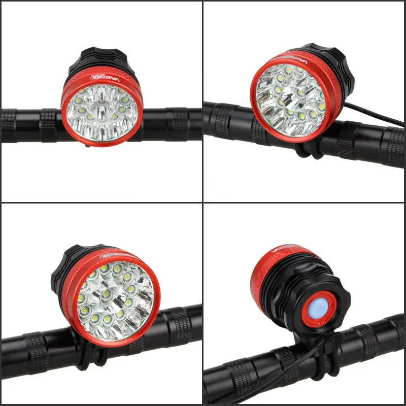 Sale Super Bright 25000 Lumens 13* XM-L T6 LED Bike Lamp MTB Night Cycling Handlebar Bicycle Light with Battery Set and Red Taillight 13