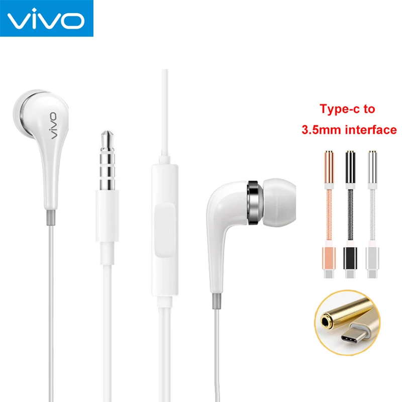 

Original VIVO XE600i Headset In-Ear style with Type-C interface Silver/Black/Gold for VIVO X6 X7 X9 X20 X21plus X23 y67 y85