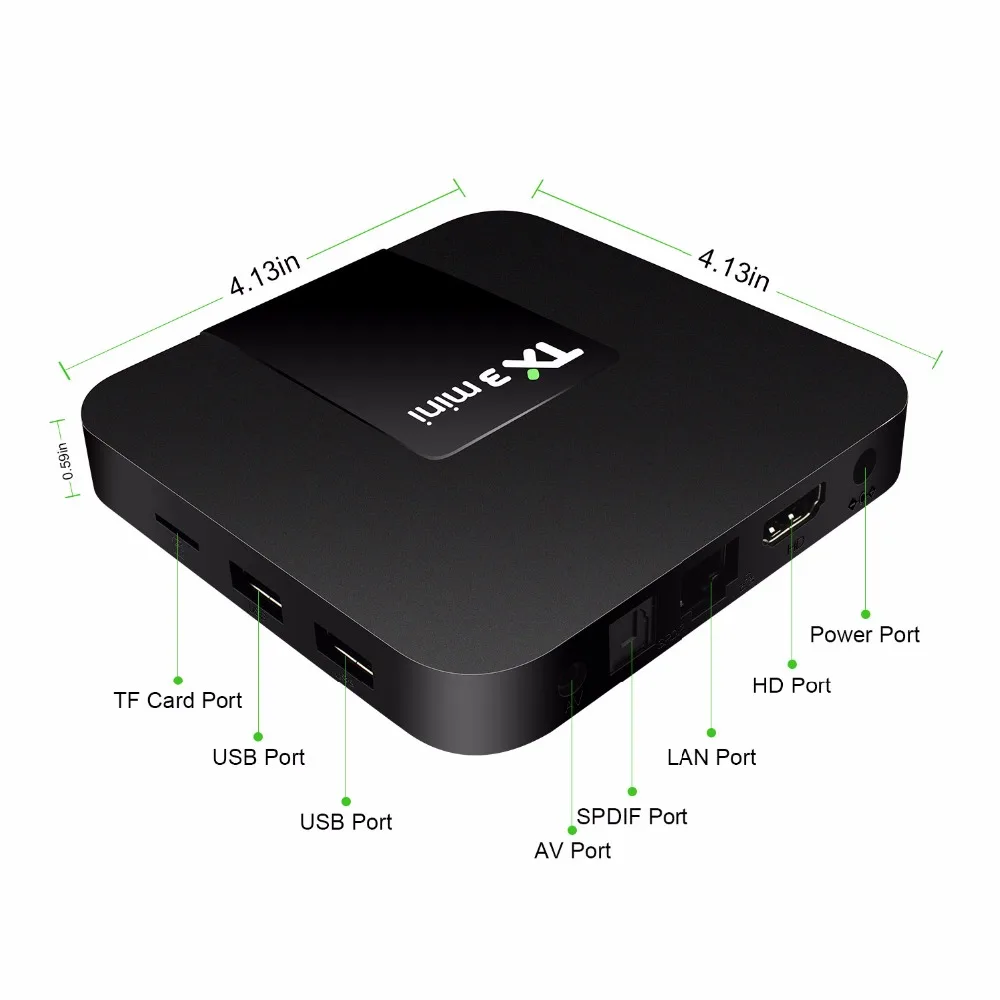 Gotit TX3 мини 2GB16GB Android 7 1 TV BOX Amlogic S905W четырехъядерный Suppot H.265 4 K 2 GHz WiFi Smart IPTV Box|iptv box|tv