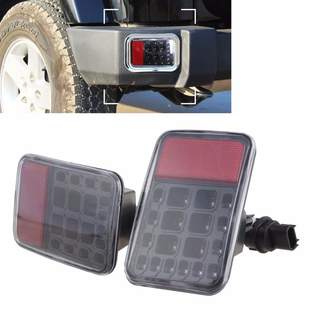 Пара светодиодных противотуманных фар заднего бампера для Jeep Wrangler JK 2007 2016|brake