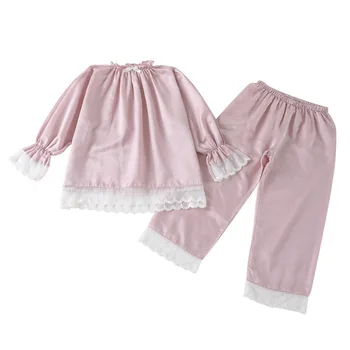 

kids Girls Pajamas Sets Long Sleeve Thin Children Sleepwear Pajamas Sets Summer Princess Style Nightclothes Christmas Gift Z889