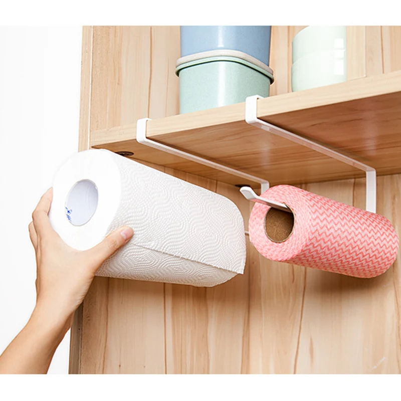 

MAGIC UNION Roll Holder Toilet Paper Towel Holder Bathroom Hanging Organizer Shelf Kitchen Towel Storage Rack 1 PC