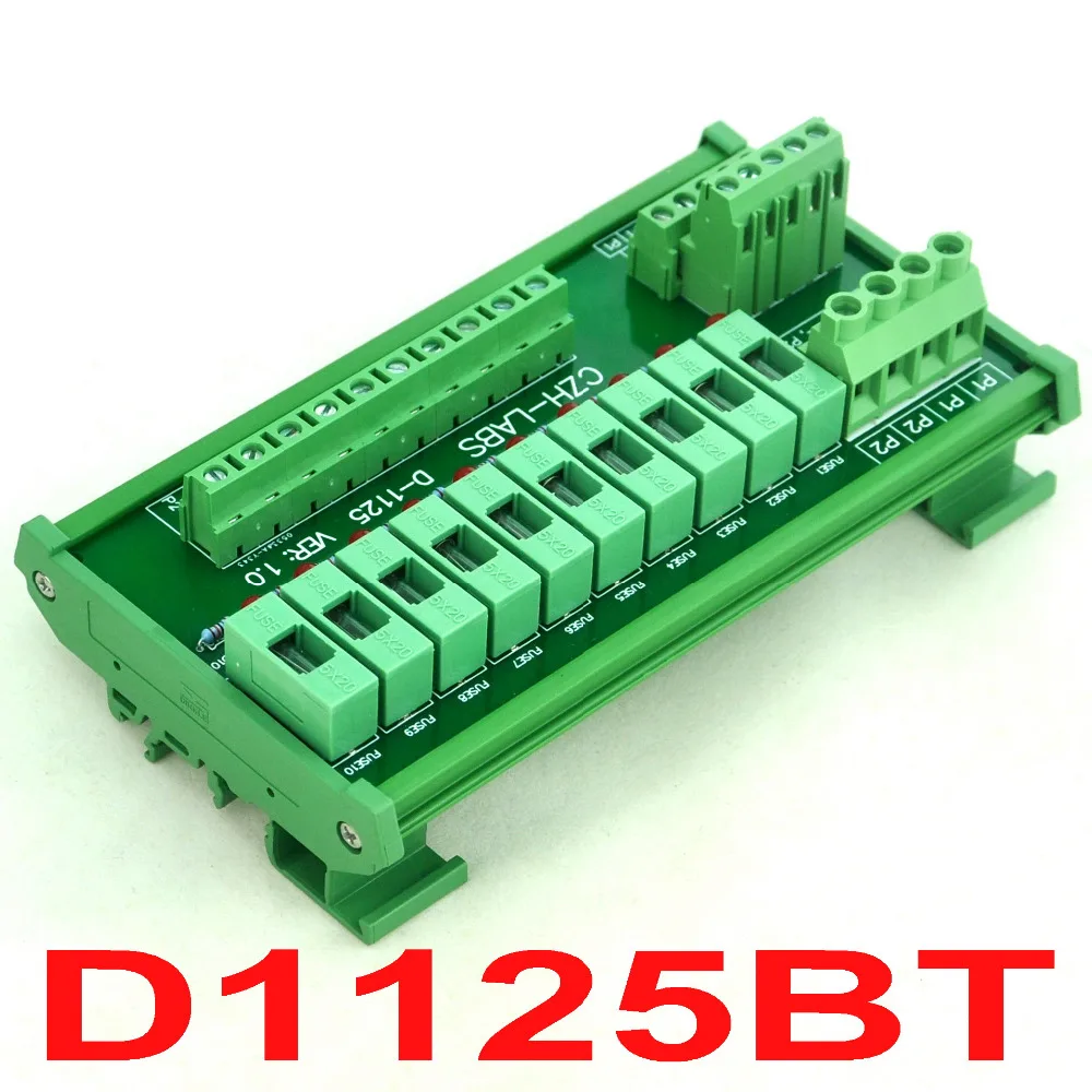 

DIN Rail Mount 10 Position Power Distribution Fuse Module Board, For AC230V.