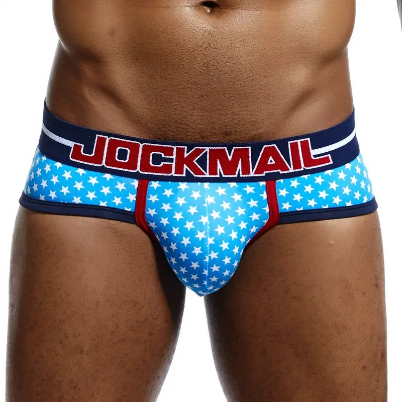 Трусы брифы Jockmail мужские пикантное нижнее белье хлопковые дышащие Бесшовные