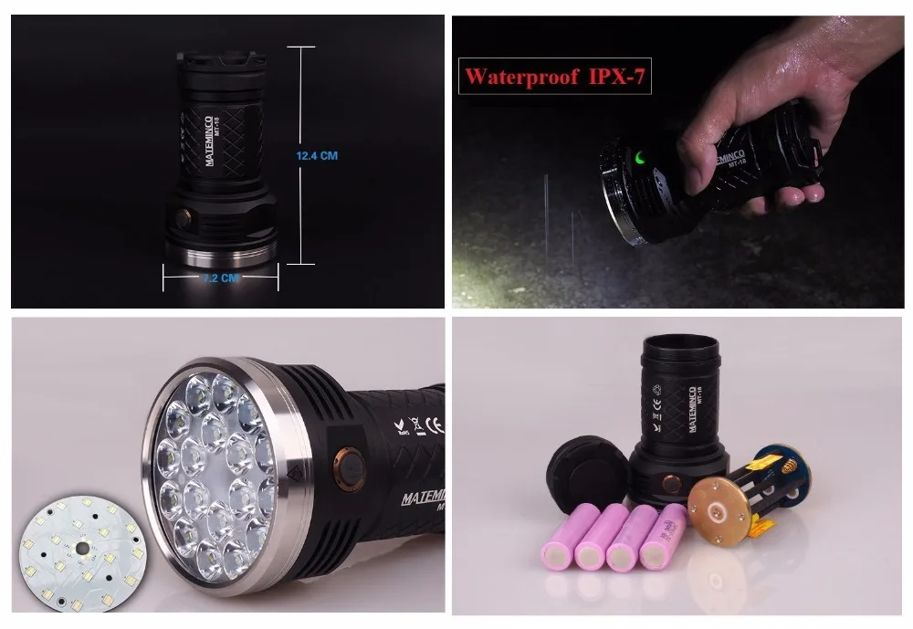 MATEMINCO MT18 поисковый фонарь 18 * CREE XP G3 Nichia 219C LED MAX. Наружный ручной 450 лм с дальностью