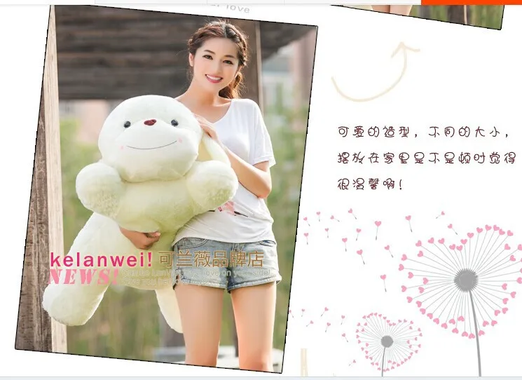 

Stuffed animal 100 cm smiley dog plush toy fresh fragrant dog doll throw pillow gift w3403