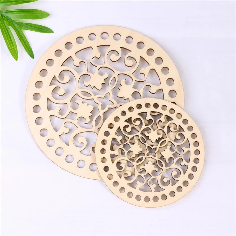 10//50X Round Wooden Discs Wood Slices Crafts DIY Christmas Ornaments Hang Decor