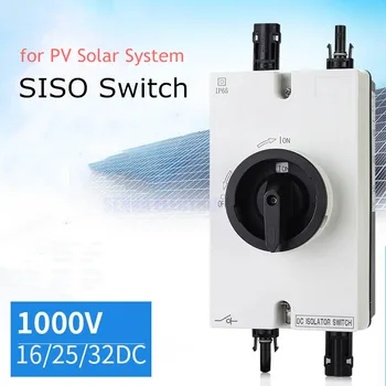 

IP66 Waterproof SISO DC1000V 32A Isolation Switch with Connector 3P DC Isolator Transfer Switch for Solar PV System