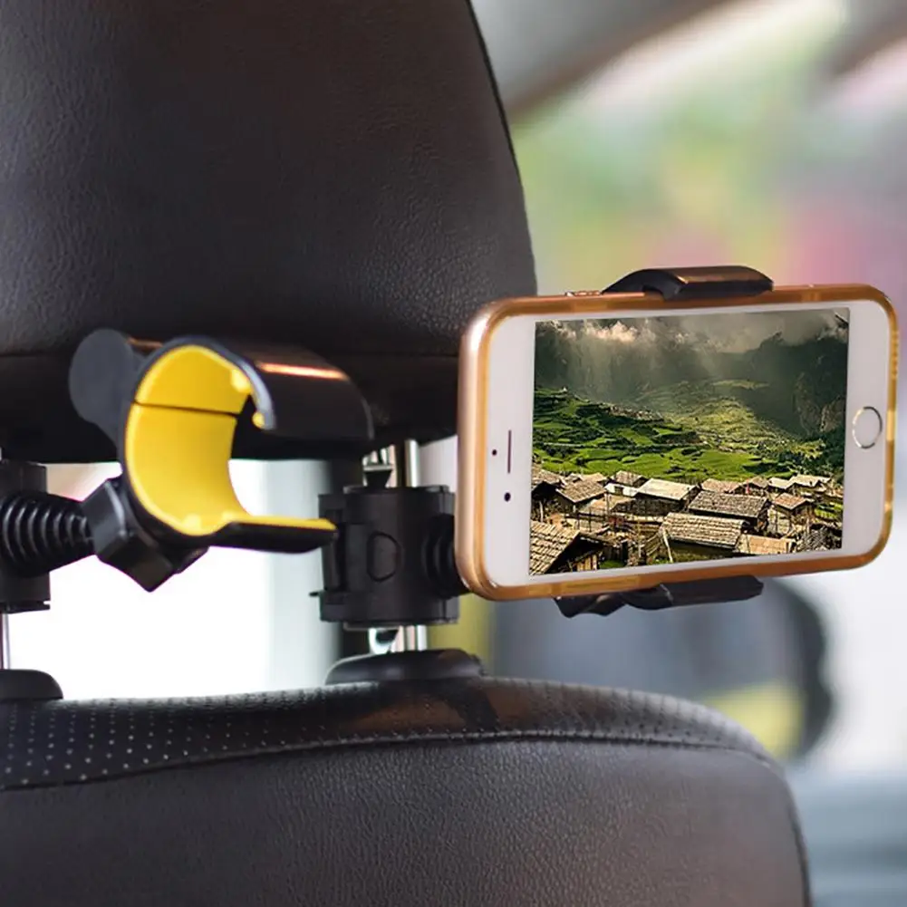 

Universal Rear Car Chair Mounted Bracket Phone Holder Stand Adjustable Accessory