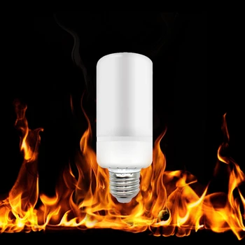 

E27 2835SMD 3 modes LED lamp Flame Effect Fire Light Bulbs 7W Flickering Emulation flame Lights 1800K AC85-265V For Decoration