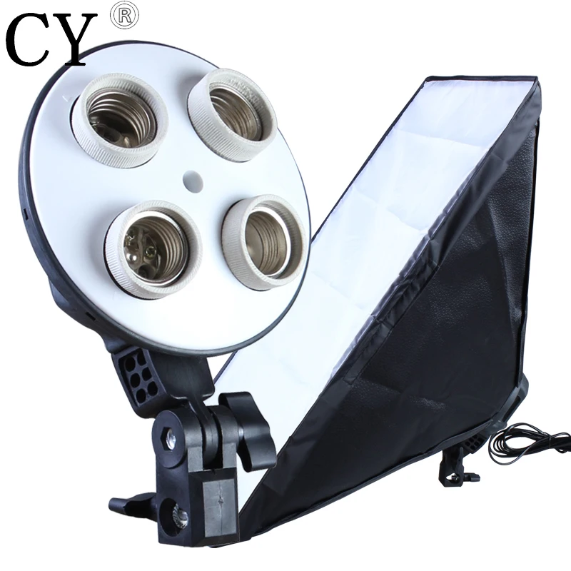

Photo Video Studio light 4 Socket Lamp with 60*90cm Softbox for Digital Photo Photography light box soft box lightbox PSCSB7