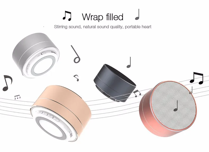 

VSDTK wirelesss A10 LED glowing receiver Hands-free Music Player Bluetooth speaker