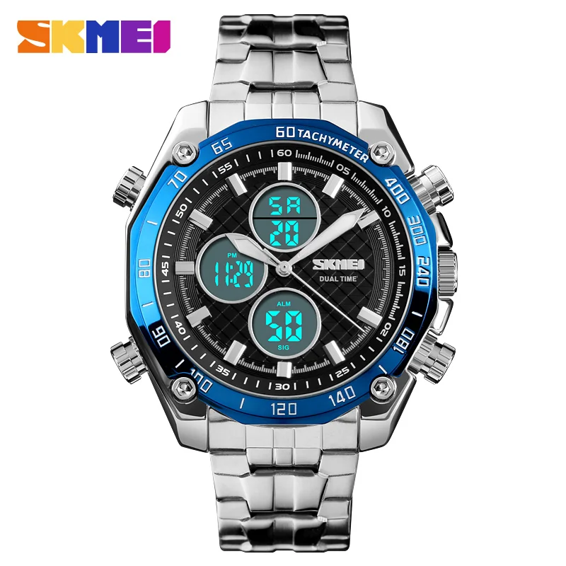 

2018 SKMEI Men's Fashion Sport Watches Men Quartz Analog Date Clock Man Steel Military Date Waterproof Watch Relogio Masculino