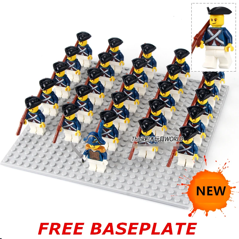 Goede 26 stks Keizerlijke Soldaat + Gouverneur Blauwe Veer Piraten van de Caribbean SUPER HEROES Bouwstenen minifig Kinderen Speelgoed